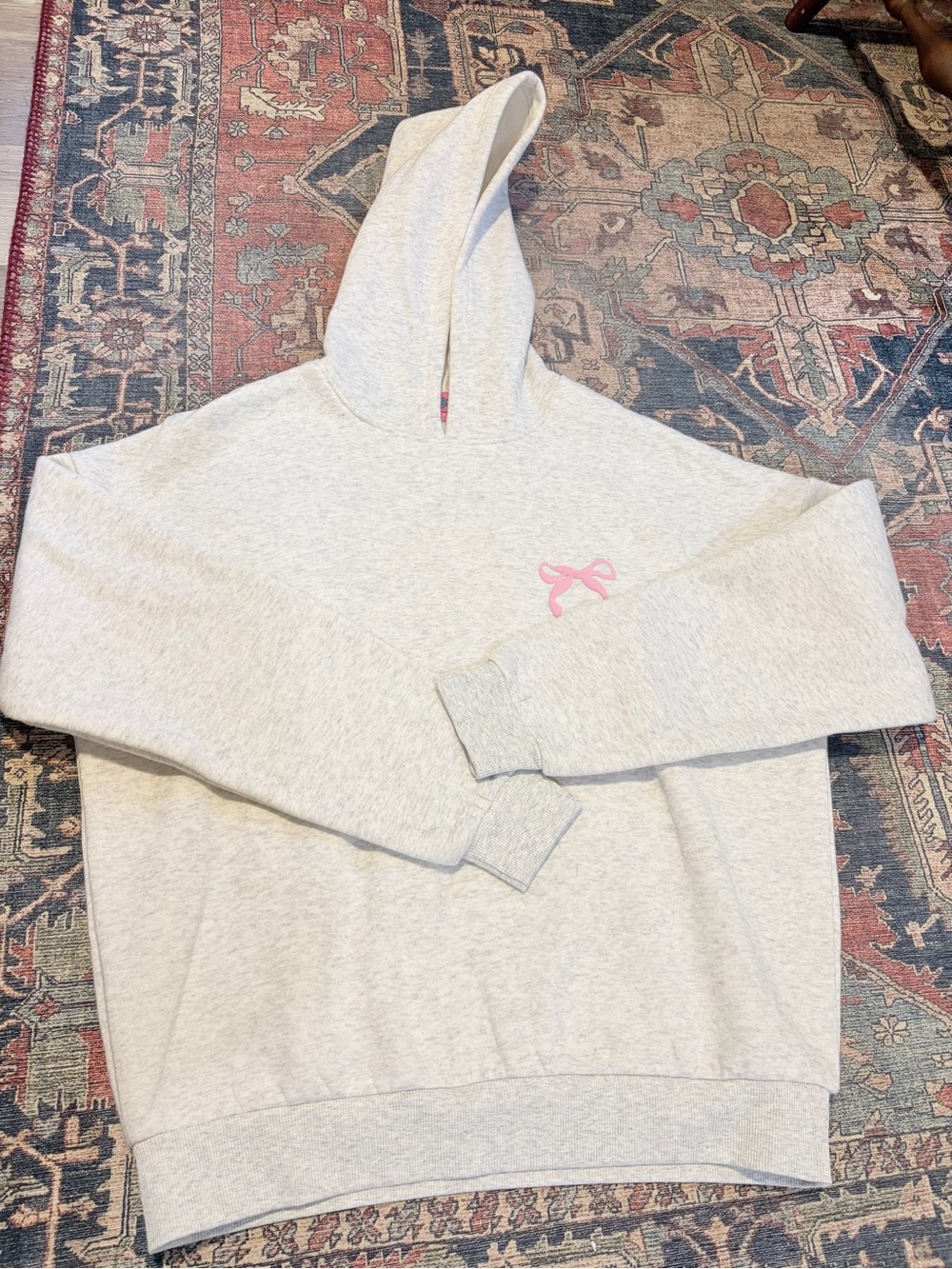 Edikted Sasha Gray and Pink Heather Hoodie sz M